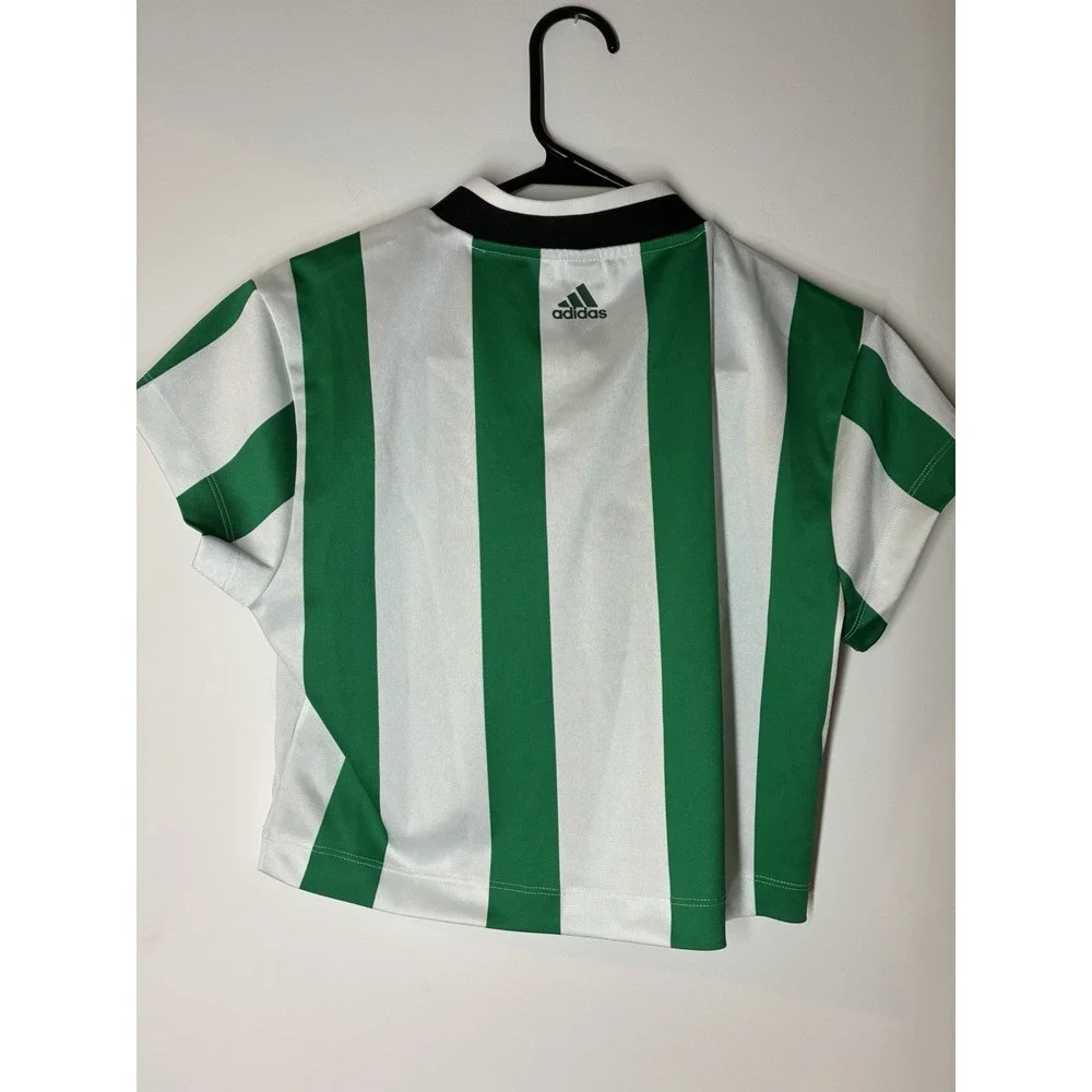 adidas Tiro Colorblock Crop Tee With Letter Logo Print And Stripe Detail, M - Picture 4 of 6